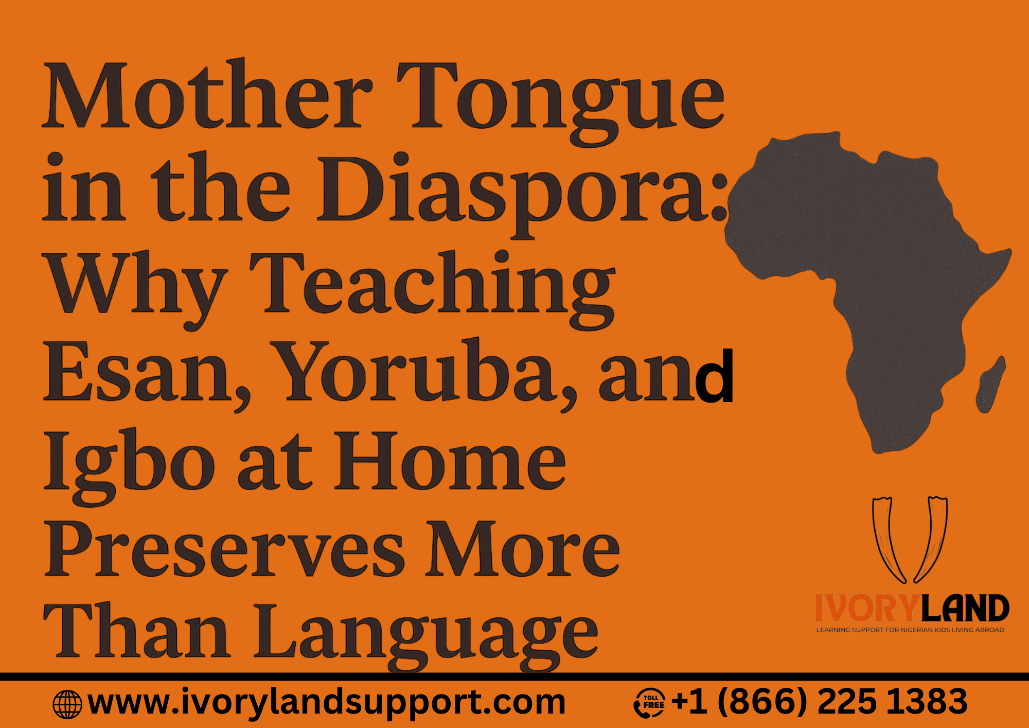 A cultural graphic design with traditional patterns and soft beige tones, symbolizing heritage and the preservation of Esan, Yoruba, and Igbo languages in the diaspora.